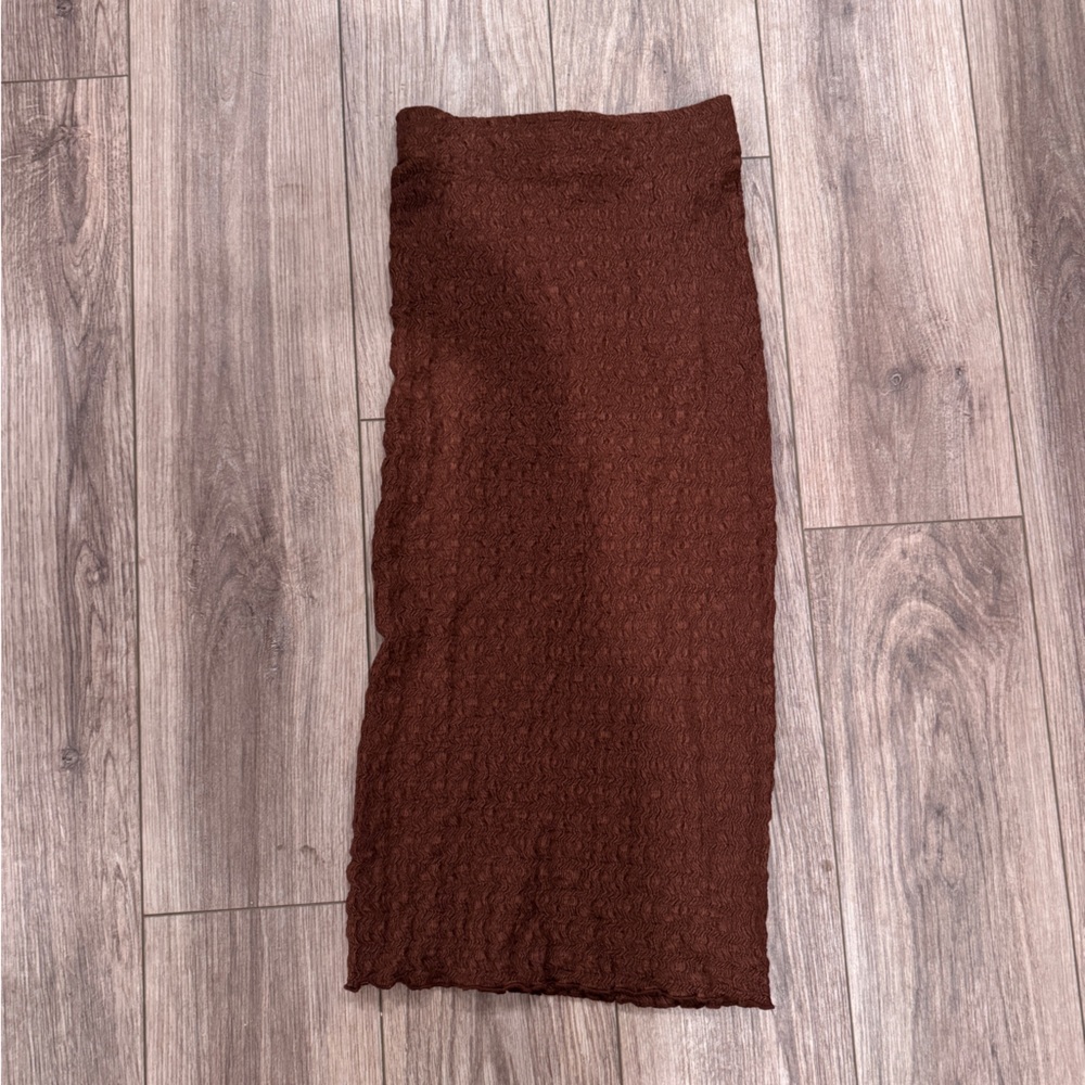 Francesca's Rich Brown Maxi Skirt